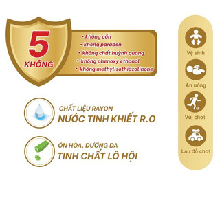 Khăn Ướt Em Bé NUNA Không Mùi Mềm Mại An Toàn Cho Bé, Không Kích Ứng 100 Miếng/Bao