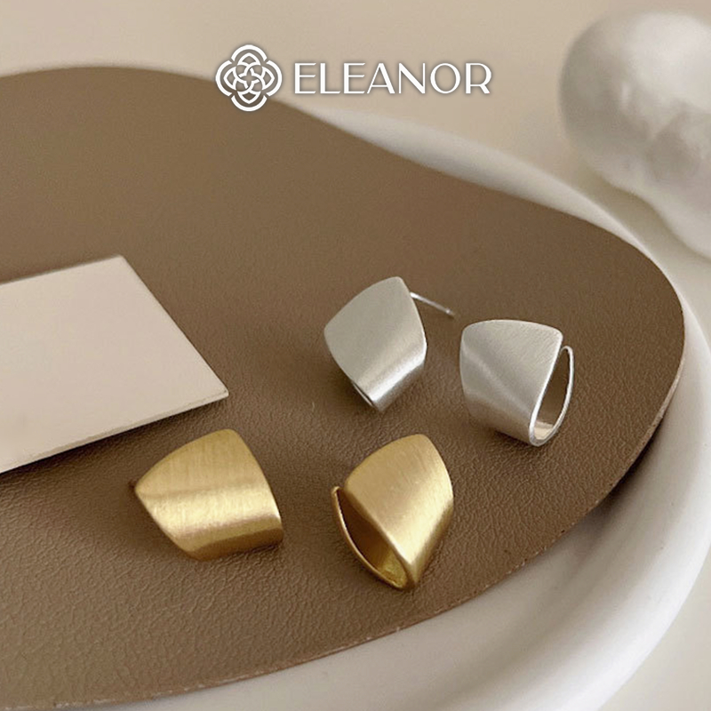 Bông tai nữ chuôi bạc 925 Eleanor Accessories bản to basic phụ kiện trang sức khuyên tai 9933