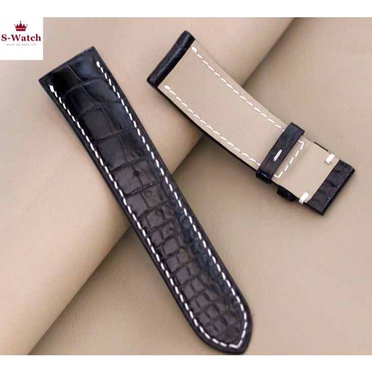 Dây Đồng Hồ Da Cá vân Sấu Hiệu Hamilton - Dây Da Đồng Hồ Thật 100% không khóa