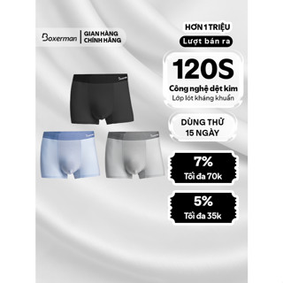 Combo 2 Quần boxer nam thun lạnh PROFIT, Quần sịp nam thoáng khí cao cấp chính hãng không viền BOXERMAN