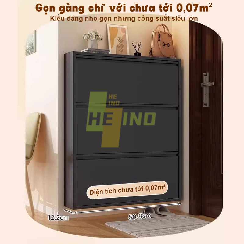 HEINO Tủ giày siêu mỏng bằng thép 2/3/4 tầng tiết kiệm diện tích sức chứa lớn cho lối vào nhà | BigBuy360 - bigbuy360.vn