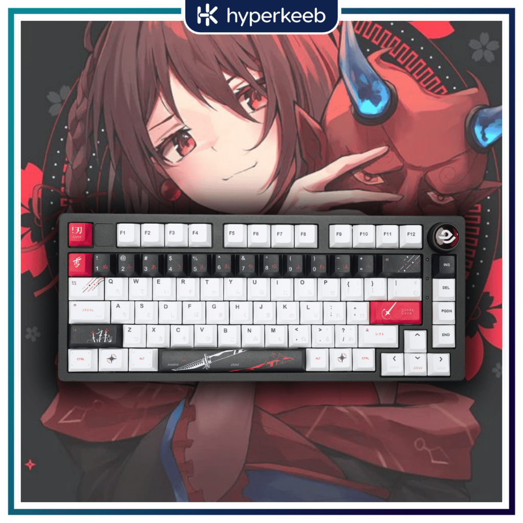 Keycap Anime Yuki Aim, Nhựa PBT Dày 1,5mm Cao Cấp, Cherry Profile, In Dye-Sub Cao Cấp cho Wooting