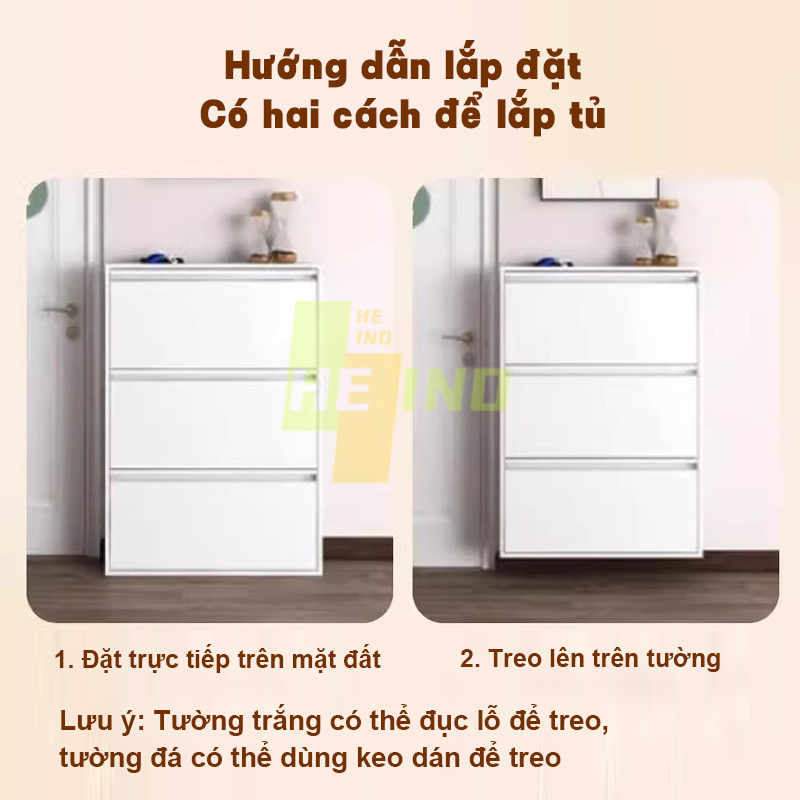 HEINO Tủ giày siêu mỏng bằng thép 2/3/4 tầng tiết kiệm diện tích sức chứa lớn cho lối vào nhà | BigBuy360 - bigbuy360.vn