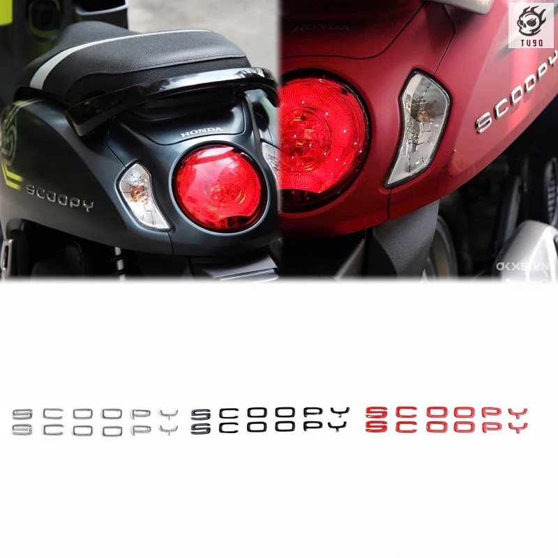 Bộ Tem Chữ Nổi Cho Dòng Xe Honda Scoopy