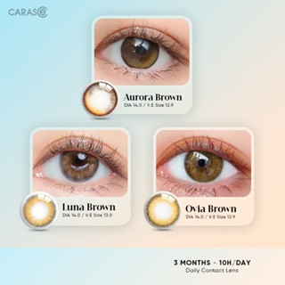 Kính áp tròng khoá ẩm 10H 3 Tháng màu Aurora Brown/ Luna Brown/ Ovia Brown (Lens cận Outlet) - 1 bên mắt