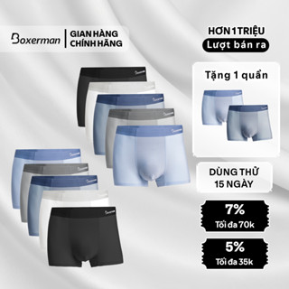 Combo 10 Quần boxer nam thun lạnh PROFIT, Quần lót nam thoáng khí BOXERMAN (mua 10 tặng 2)