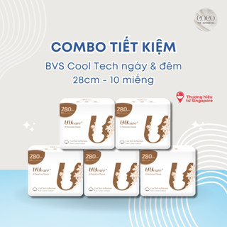 Combo tiết kiệm Băng vệ sinh UUcare Singapore Cooltech 28cm 10 miếng