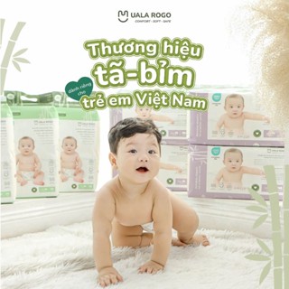 [HOT] Bỉm tã sợi tre Uala Rogo cao cấp form rộng chun 4 chiều không hằn thấm hút tốt chống tràn chống hăm