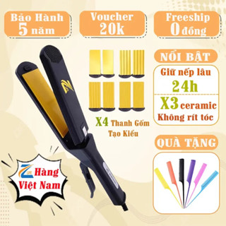 Máy Tạo Kiểu Tóc Đa Năng 4in1 ZLIFE Z-1059, Dập Xù, Ép Thẳng, Làm Phồng, Bản Nâng Cấp Nóng Nhanh