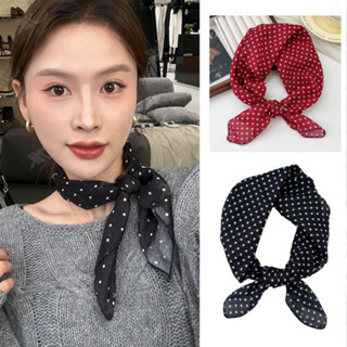  Khăn bandana quàng cổ nữ mới cao cấp Khăn turban trùm đầu chấm bi phụ kiện đi biển vibe Thời trang Retro 
