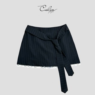 Lovely Tie Skirt - Chân váy dáng A phối ren thiết kế đai cà vạt dễ thương