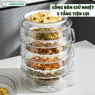  Lồng Bàn Bảo Quản Thức Ăn Lồng Bàn 5 Tầng Giữ Nhiệt Khay Đựng Hoa Quả Đồ Ăn Tích Hợp Lồng Bàn 