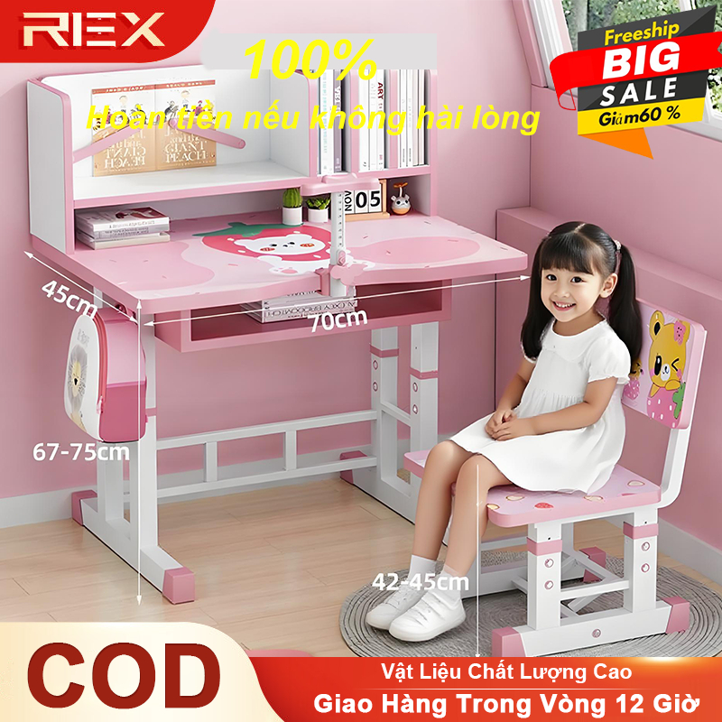 REX  bàn học cho bé Bàn học thông minh điều chỉnh độ cao sinh chống gù mùa học chàng trai cô gái | BigBuy360 - bigbuy360.vn