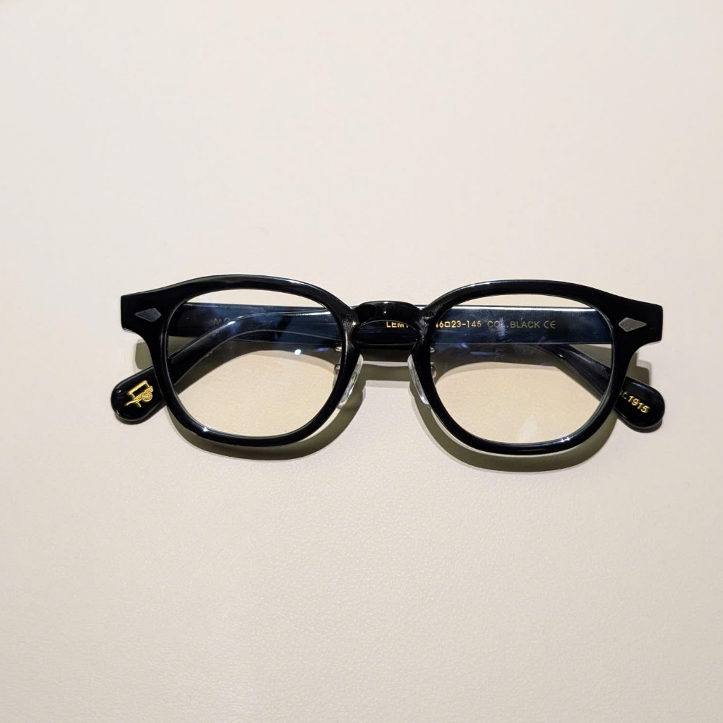 Gọng kính Moscot Lemtosh Col.black with Nosepad - soft square acetate - size 46-23- 145 -Fusuma opti