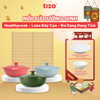 MINH LONG | Nồi Sứ Dưỡng Sinh Luna – Dùng Bếp Gas/Hồng Ngoại/Bếp Từ, An Toàn Sức Khỏe