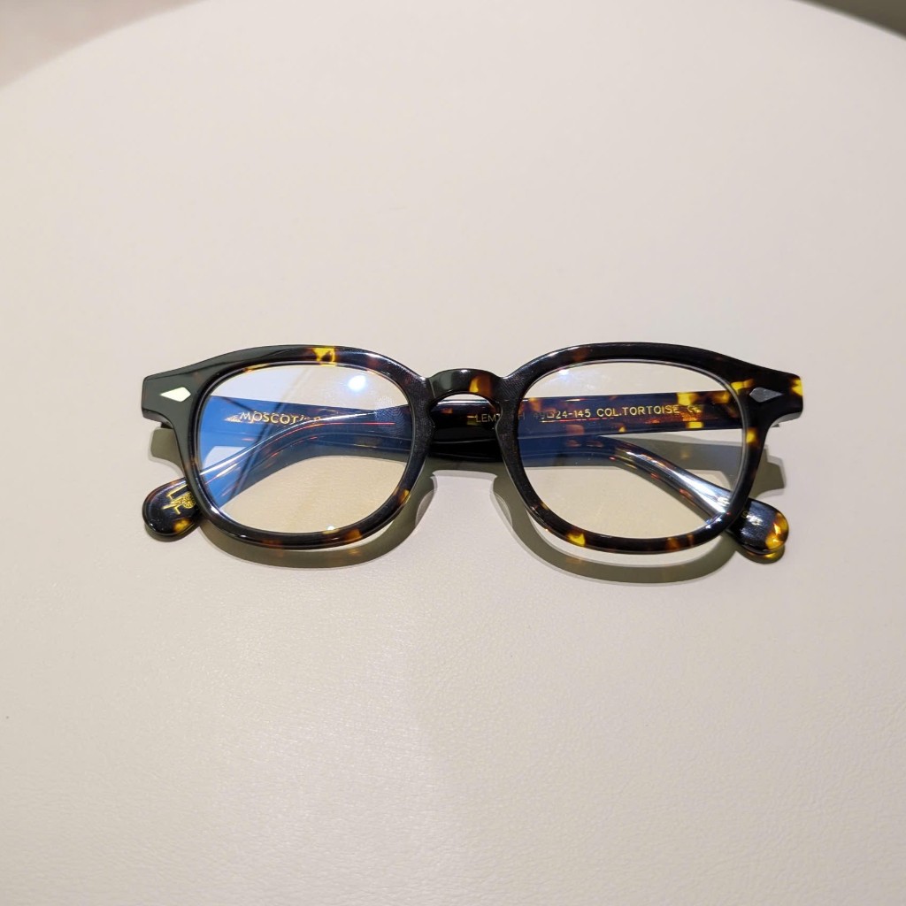 Gọng kính Moscot Lemtosh 49 Tortoise dáng soft square chữ khắc - acetate - size 49-24-15 - Fusuma