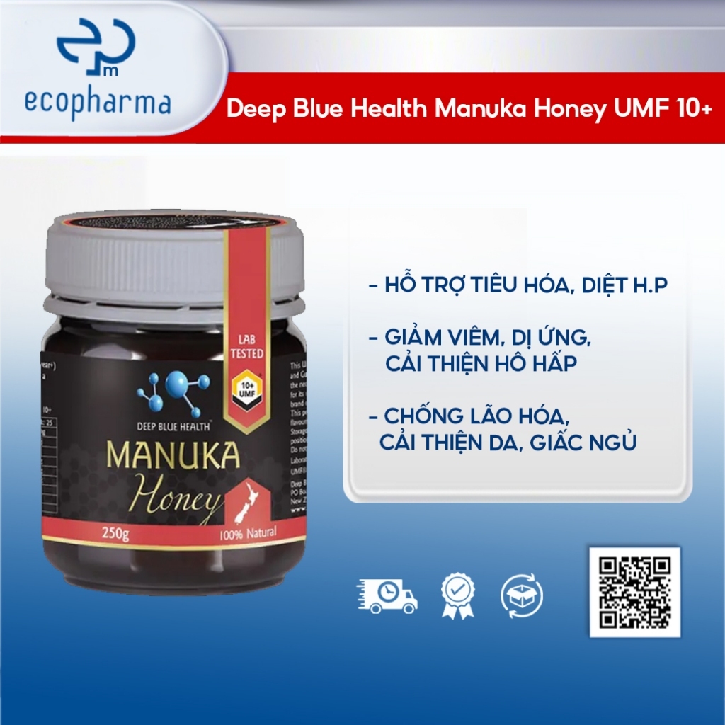 Mật ong Manuka 100% nguyên chất Deep Blue Health Manuka Honey UFM10+
