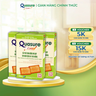 Combo 3 hộp Bánh Quy Quasure Light Sữa Bibica 140g - Thực phẩm cho người ăn kiêng, tiểu đường