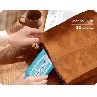 Combo Gói Khăn Uớt Cồn Let-Green, Kháng Khuẩn Tiện Lợi, Nhỏ Gọn 10 tờ/gói