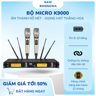 Micro Karaoke KAW K9000, Micro Không dây Bluetooth Có Đầu Thu, Hát Hay, Cho Giọng Chuẩn