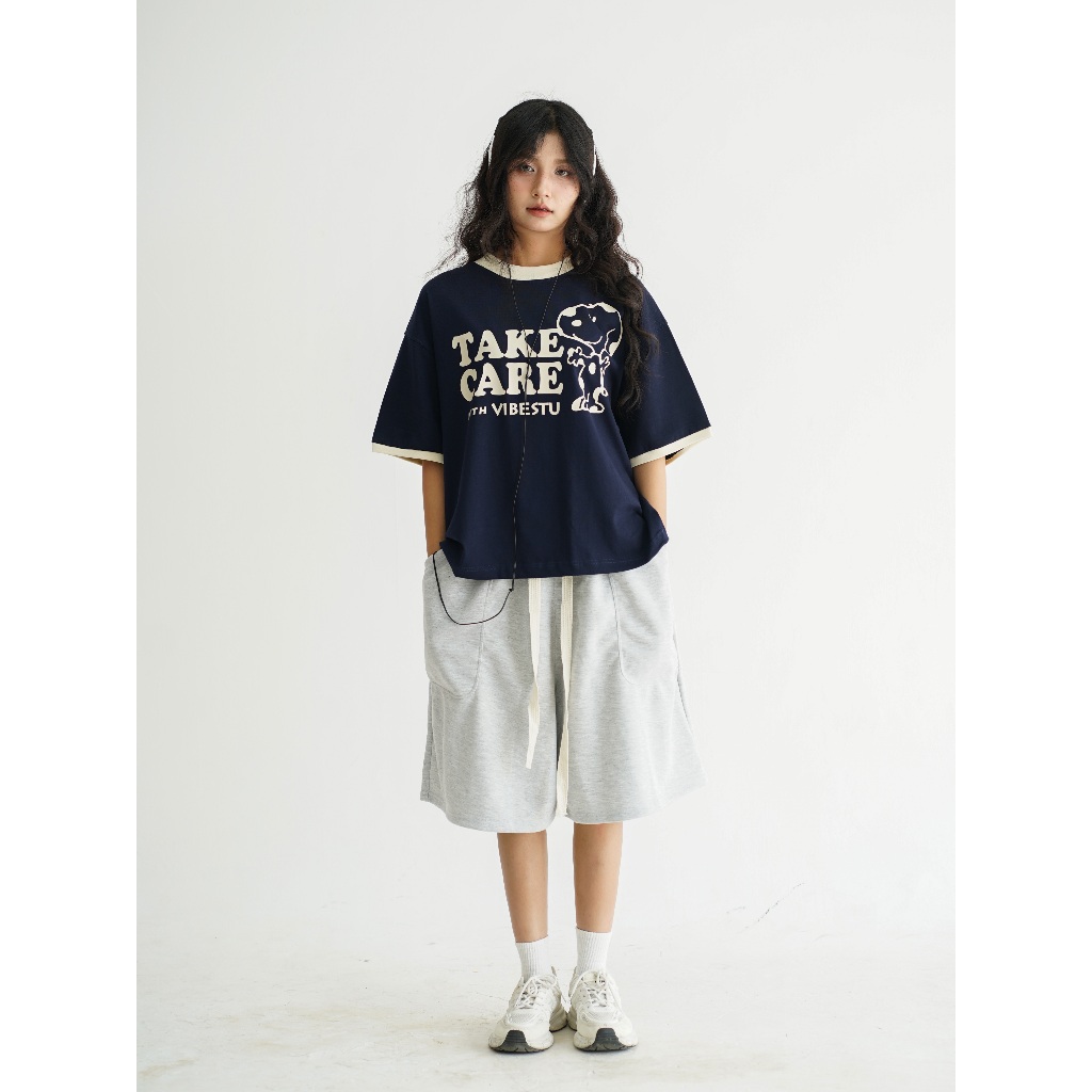 Áo Thun Local Brand VIBESTU " BST Phối Tay V1 ", Áo Thun Boxy Form Rộng Unisex 250Gsm 100% Cotton | BigBuy360 - bigbuy360.vn