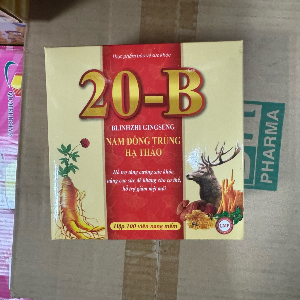 Vitamin 20B WITH GINSENG _ 20B Linhzhi GINSENG Đông trùng hạ thảo - Hỗ trợ tăng cường sức đề kháng,b