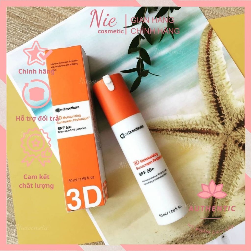 [Nhập khẩu] Kem chố.ng nắng 3D Moisturizing Md:ceuticals