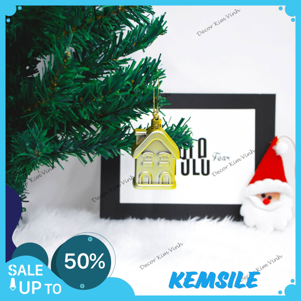 Set 4 Ngôi Nhà E35 Treo  Noel Trang Trí Giáng Sinh KEMSS220