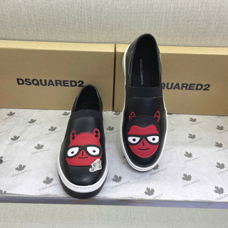  Giày slipon lười nam da Pu trơn bóng thêu nổi hình mặt quỷ đỏ tag đinh đế cao su cao cấp boy phố GS119P 