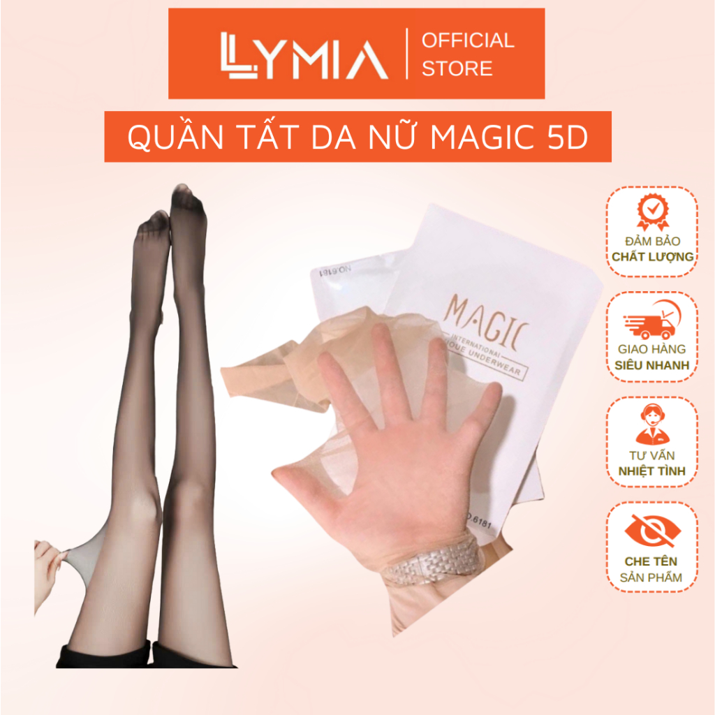 Quần tất giấy da chân siêu mỏng nữ Magic 5D tàng hình siêu mỏng, siêu trong QT14