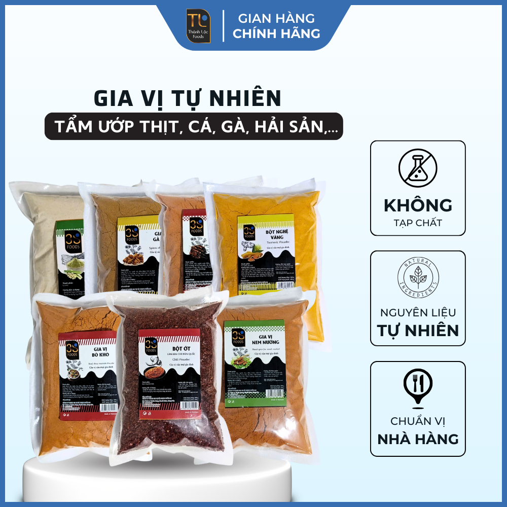[SIÊU TIẾT KIỆM] Gia vị tẩm ướp thịt,cá, hải sản các loại G500g 3S FOOD