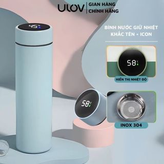  Ly Giữ Nhiệt Inox ULOV Hiển Thị Nhiệt Độ Màn Hình LED Cao Cấp 480ml BNGNL01-02 