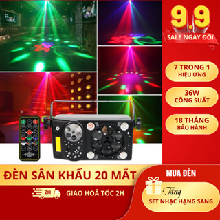 Đèn led sân khấu hoa văn mắt ong 20 mắt THT đèn phòng bay karaoke tiệc tùng  đèn quán bar setup sân khấu mini
