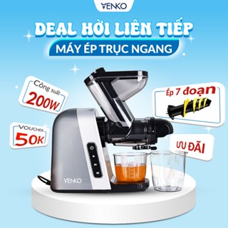 Máy ép chậm trục ngang Venko VS30, ép trái cây nguyên quả, rau củ kiệt bã, máy làm kem công suất lớn 200W