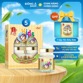  Yến Kiều Kids - Combo mua 5 hộp -Yến sào chưng sẵn cho trẻ nhỏ- 30% Yến Khánh Hòa tự nhiên hỗ trợ tăng cường sức khỏe 
