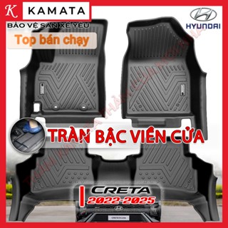 Thảm lót sàn ô tô Hyundai Creta 2022-2025 khuôn đúc TPV (1 bộ 3 tấm) KAMATA