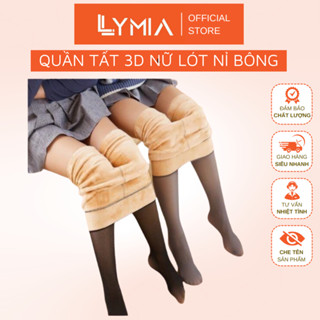 Quần tất nữ 3D LYMIA lót nỉ bông lông dày giữ nhiệt mùa đông cao cấp QT05
