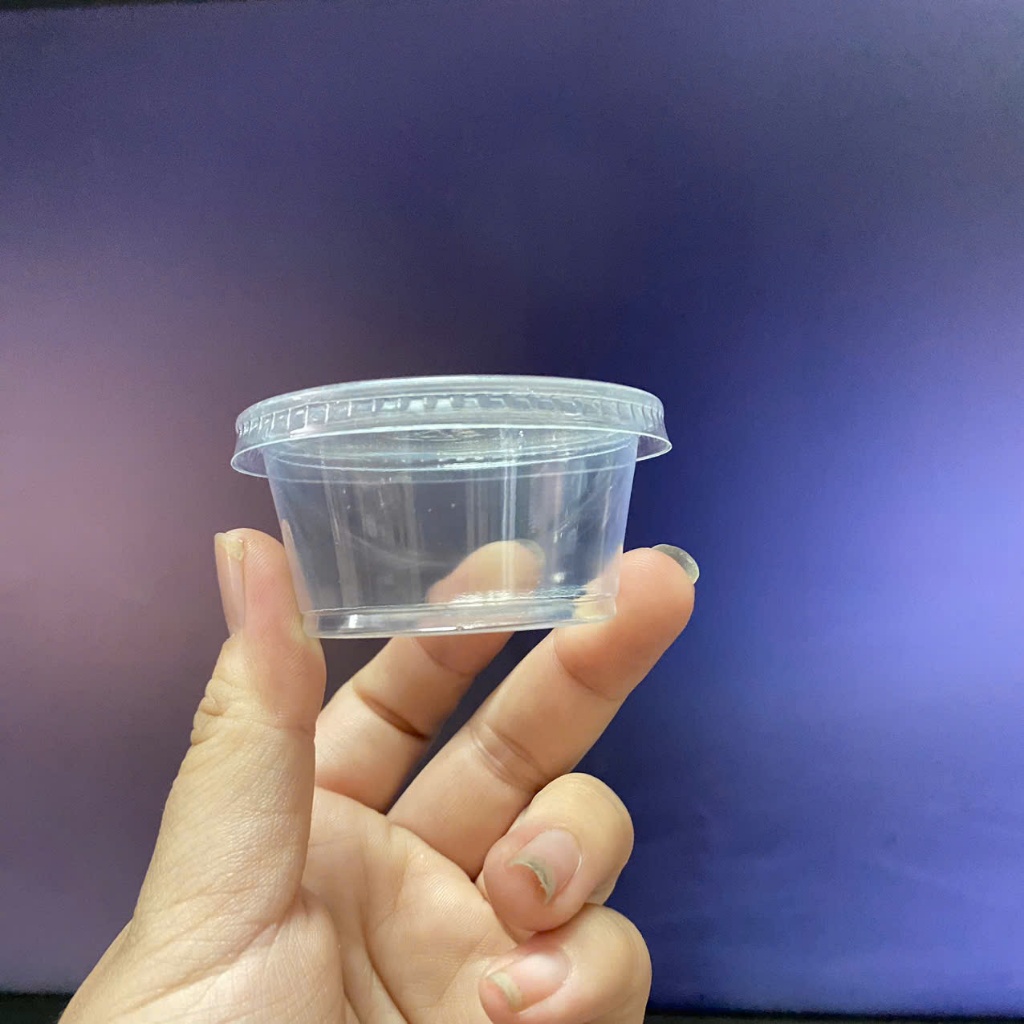 400 Bộ Hủ sốt nắp rời TTK 2oz 60ml kèm nắp, 2oz có nắp rời đựng nước chấm mang đi, Hũ sốt...