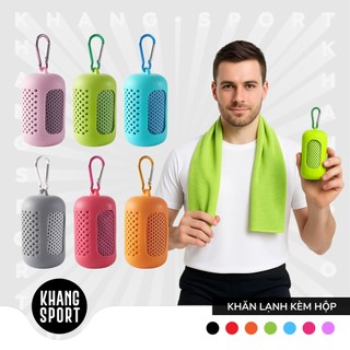  Khăn Lạnh Kèm Hộp Silicone - Làm Mát Khô Nhanh Phù Hợp Gym Yoga Ngoài Trời - Khăn Lạnh 02 