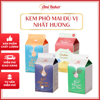 Kem Phô Mai Pha Chế Nhất Hương Hộp 500g Đủ Vị Tiện Lợi
