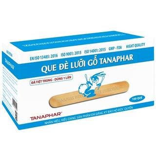 Que đè lưỡi gỗ TANAPHAR_Hộp 100 que
