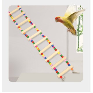  Thang Gỗ Leo Trèo Treo Lồng Cho Chim Cảnh Vẹt – Sun Conures Cockatiel Budgie Lovebird 