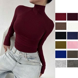  Áo cổ leo giữ nhiệt ôm sát dáng sơ vin ANNAKIKI - 005B 