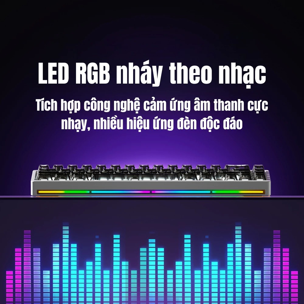 Case bàn phím cơ khung nhôm WEIKAV NUT65 - PCB 1.6mm - 3 mode - Gasket Mount - LED RGB - Có APP - Hotswap | BigBuy360 - bigbuy360.vn