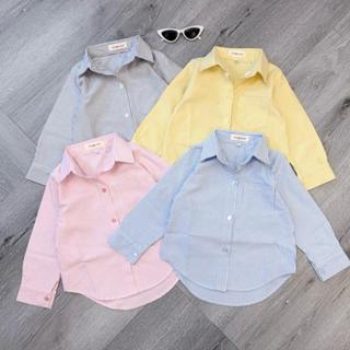  A96- tomnaukid  Áo sơ mi Sọc Basic cho bé trai bé gái size từ 9-36Kg 