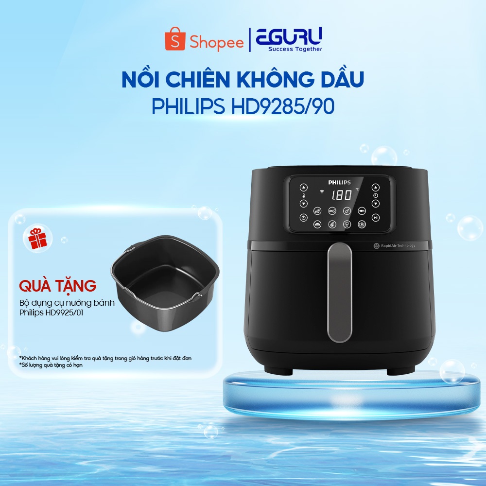 Nồi chiên không dầu Philips HD9285/90 Size XXL Wifi Connected - Hàng Chính Hãng