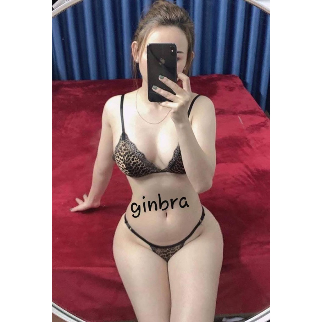 Bộ lót nữ,nội y nữ ren sexy thiết kế quần dây Gin Lingerie hoạ tiết beo | BigBuy360 - bigbuy360.vn