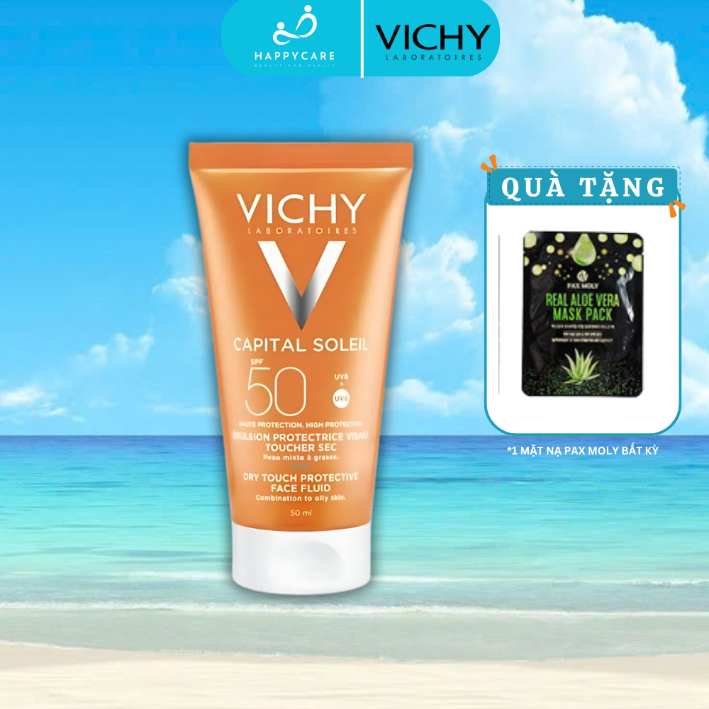Kem Chống Nắng Không Gây Nhờn Rít Dành Cho Da Hỗn Hợp Dầu Nhạy Cảm Vichy Capital Soleil Dry Touch Fa