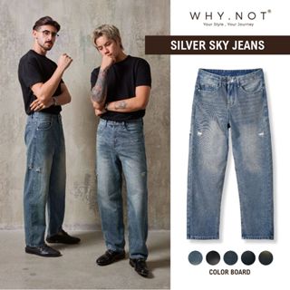[CÓ BIGSIZE] Quần Jean Nam WHY.NOT SILVER SKY Jeans- Quần Nam Ống Rộng Nam WHY NOT Dáng Regular Fit