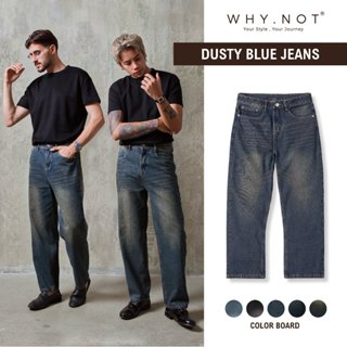 [CÓ BIGSIZE- Quần Jean Nam WHY.NOT DUSTY BLUE JEANS- Quần Jeans Ống Suông Nam WHY NOT - Quần Bò Nam